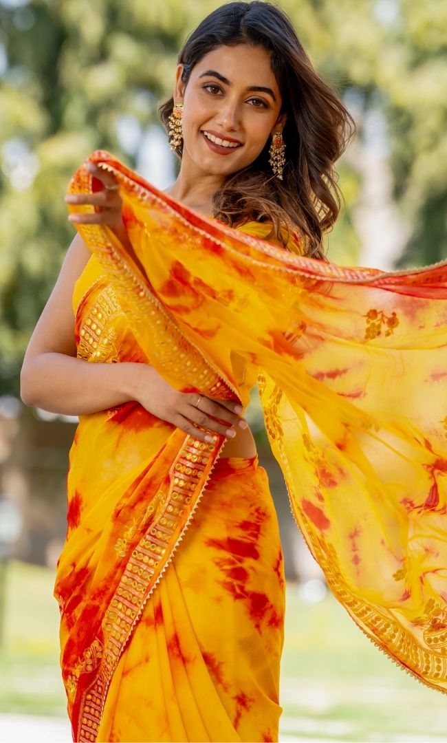 Crul Shibori Saree