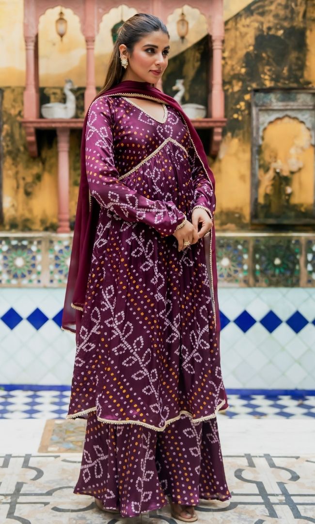 Ragini Bandhej Suit Set
