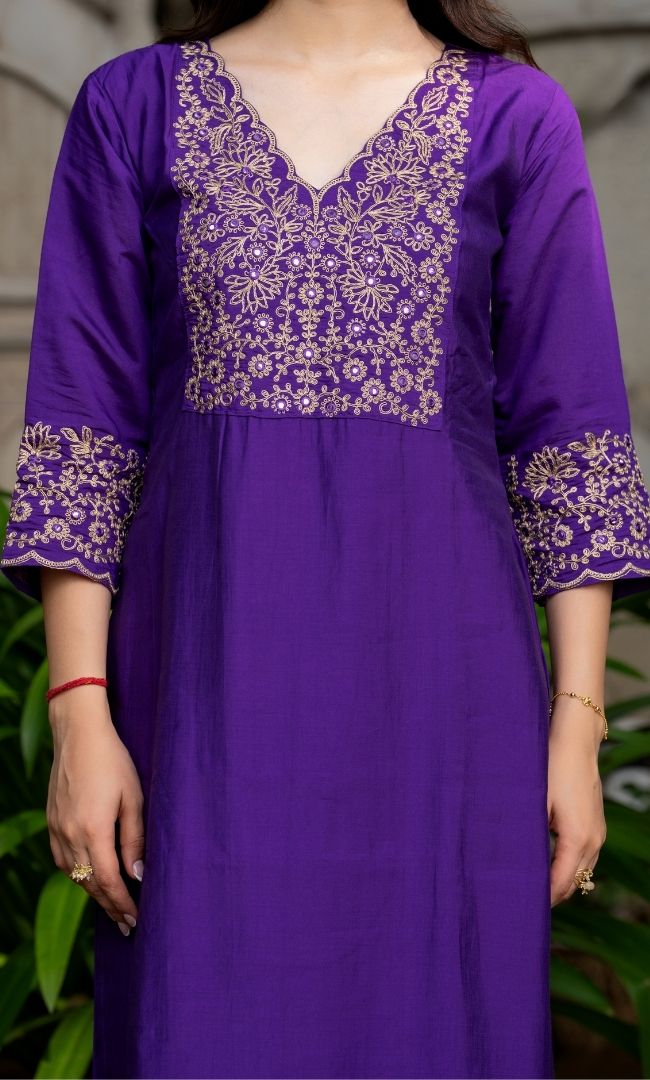 Shahnoor Purple Suit Set