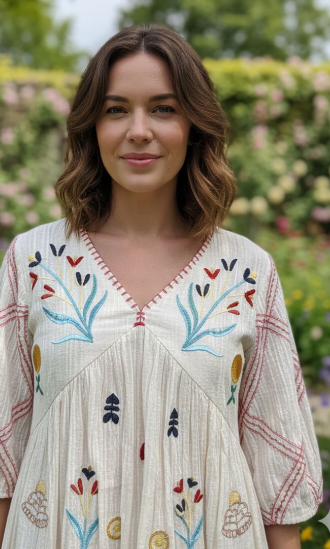 Valley White Cotton Dress