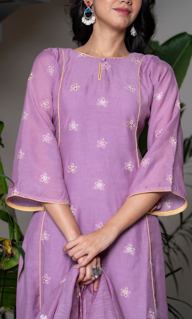 Zehra Lavender Kurta Set