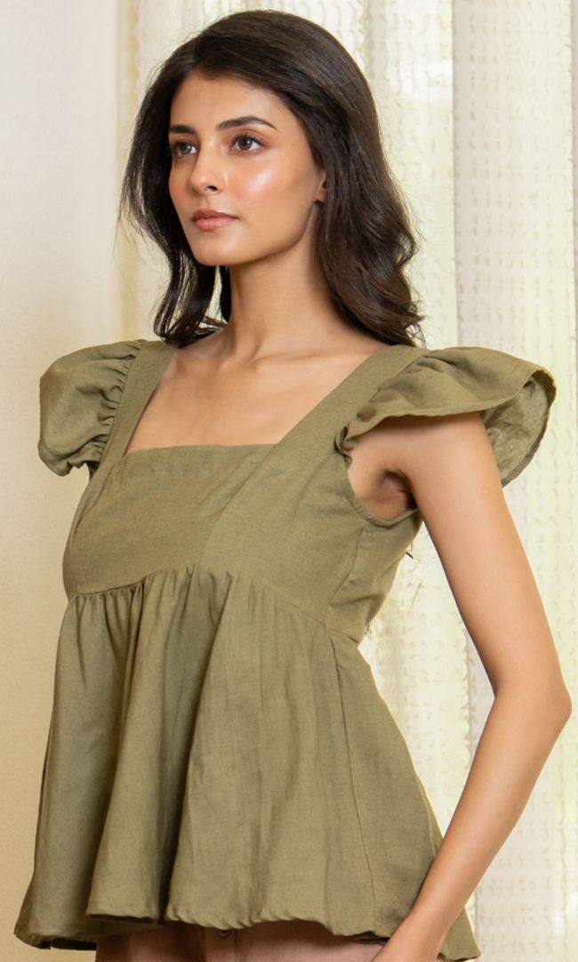 Olivea Linen Top