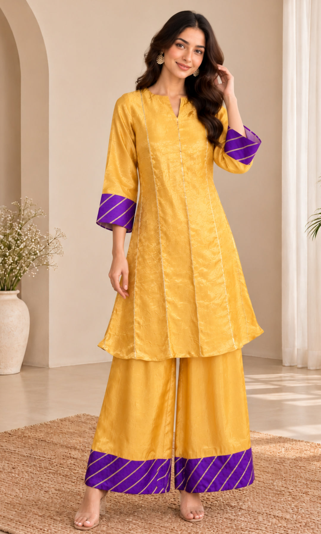 Zivara Mustard Suit Set