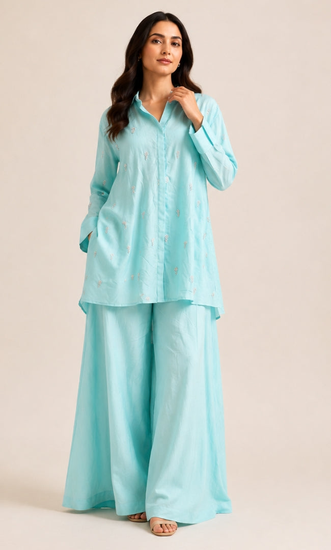 Aqua Blue Co-ord Set