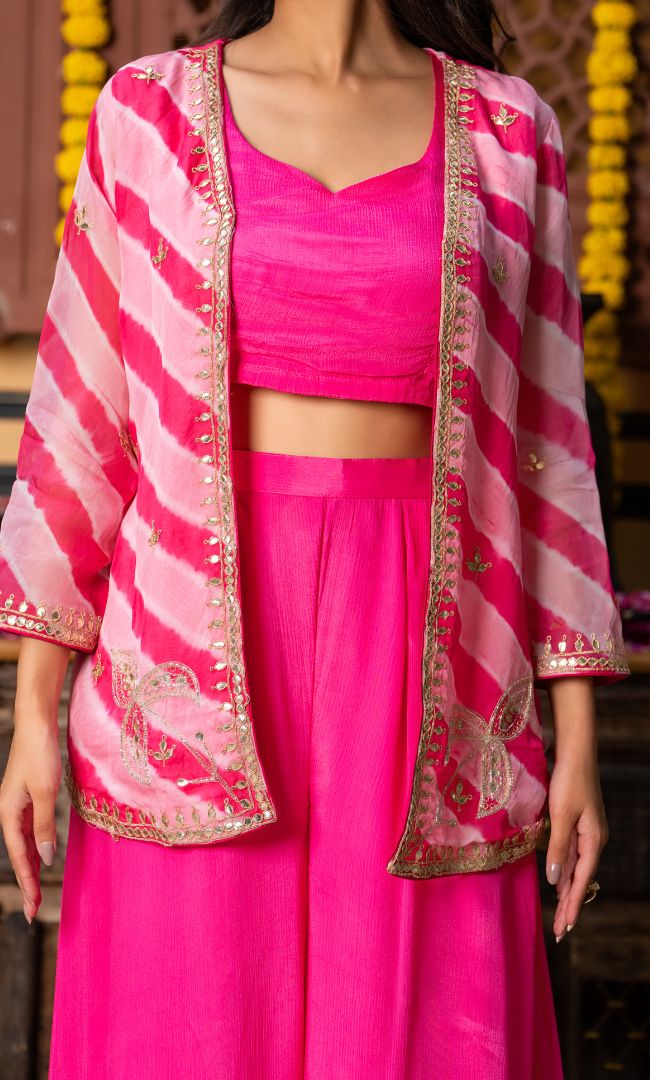 Pink Prism Leheriya Set