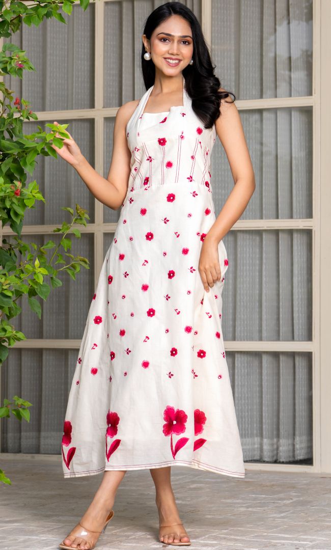 English Rose Halter Dress