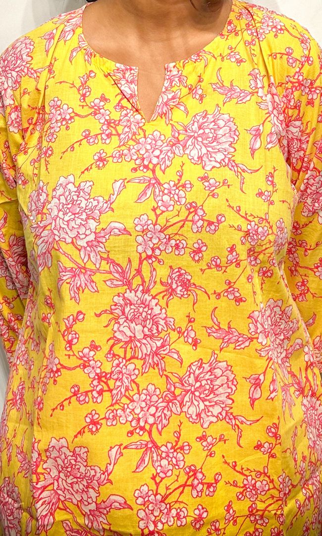 Yellow Printed Rozana Set