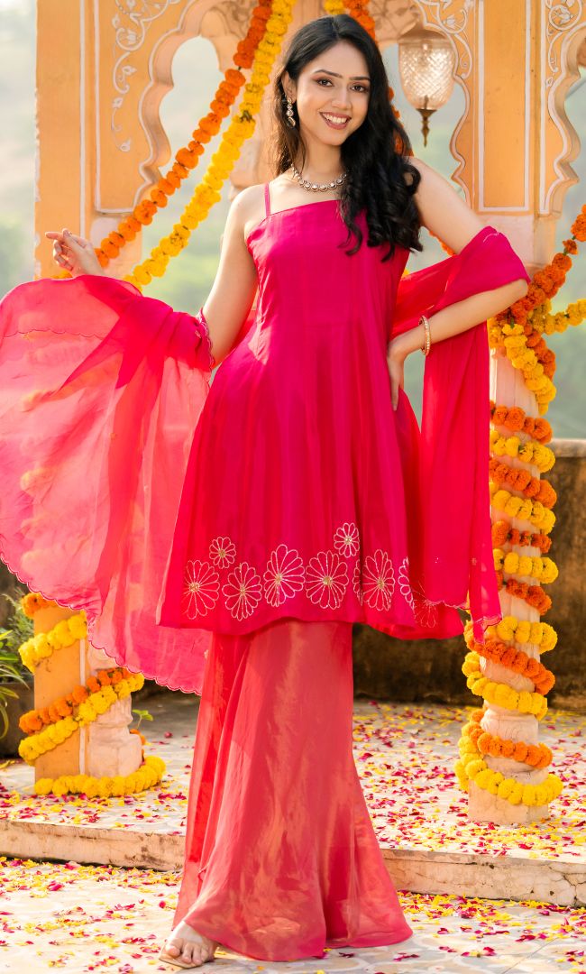 Orchid Pink Sharara Set