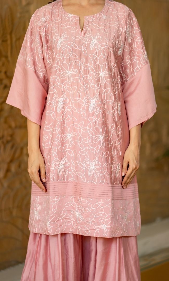 Rosy Dove Embroidered Kurta Co-ord Set