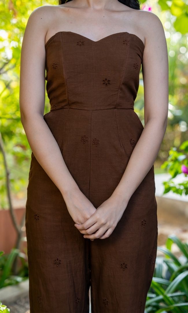 Cocoa Bloom Schiffli Jumpsuit