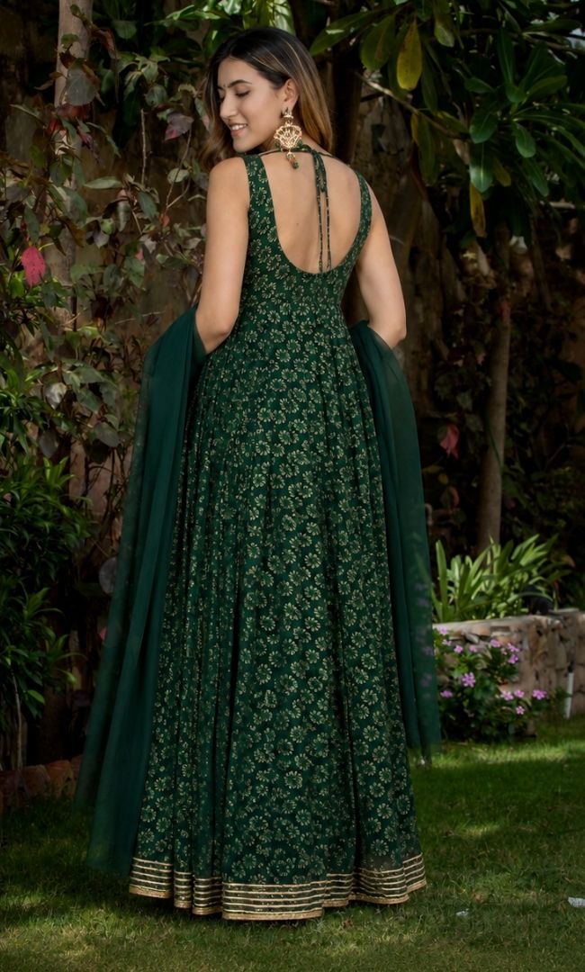 Emerald Brasso Anarkali Set