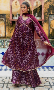 Ragini Bandhej Suit Set