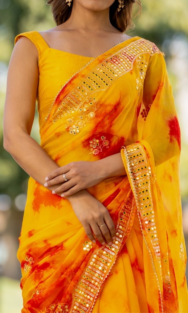 Crul Shibori Saree
