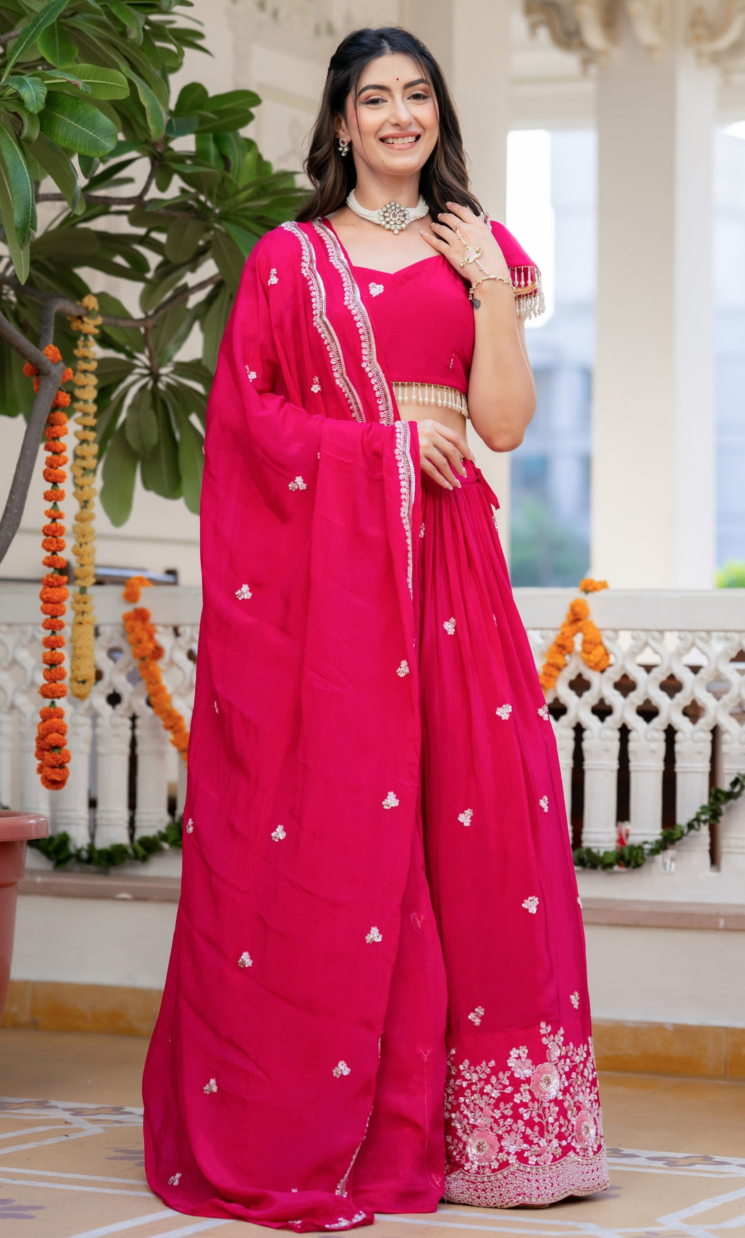 Ruh Pink Embellished Lehenga Set