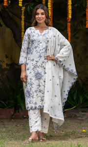 Ash Grace Embroidered Suit Set