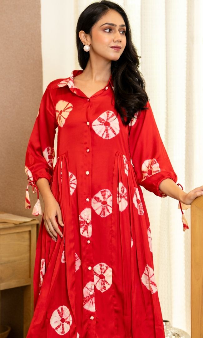 Cherry Bloom Red Kurta Set