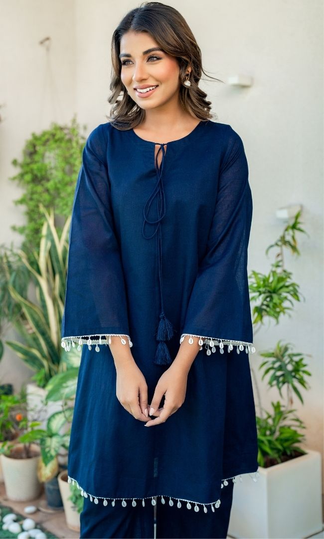 Hot Blue Kurta Co-ord