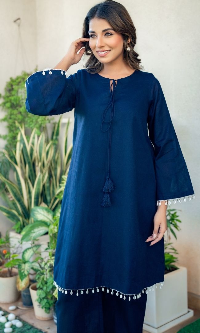Hot Blue Kurta Co-ord