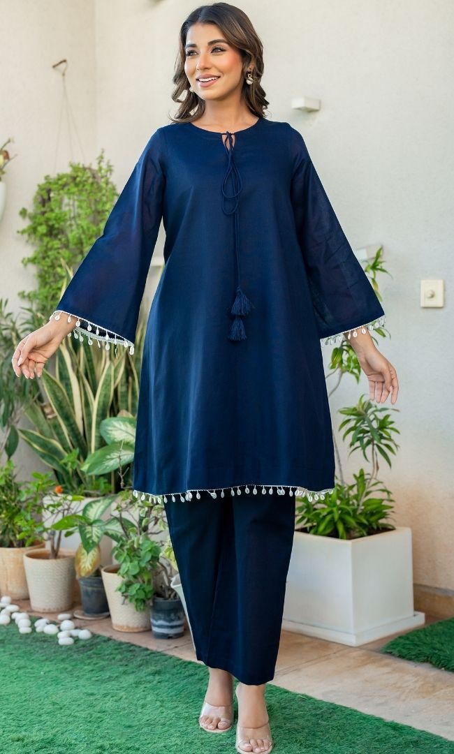 Hot Blue Kurta Co-ord