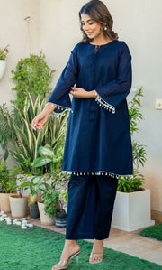 Hot Blue Kurta Co-ord