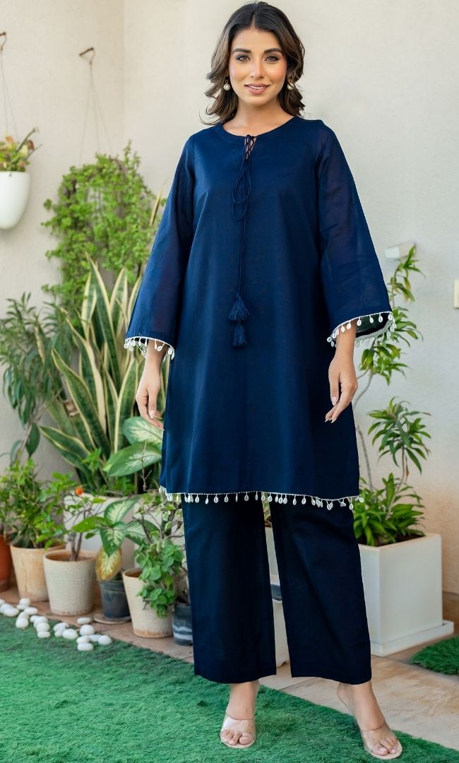 Hot Blue Kurta Co-ord