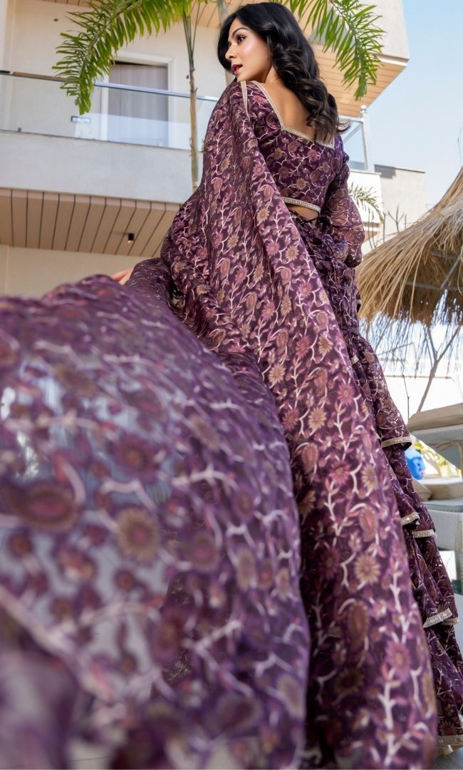 Paisley Ruffle Saree