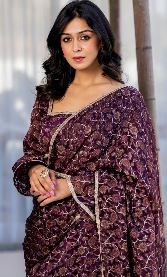 Paisley Ruffle Saree