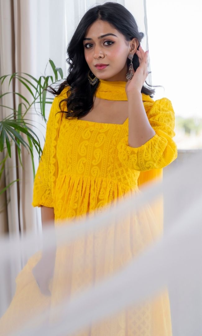 Noor-E-Yellow Anarkali