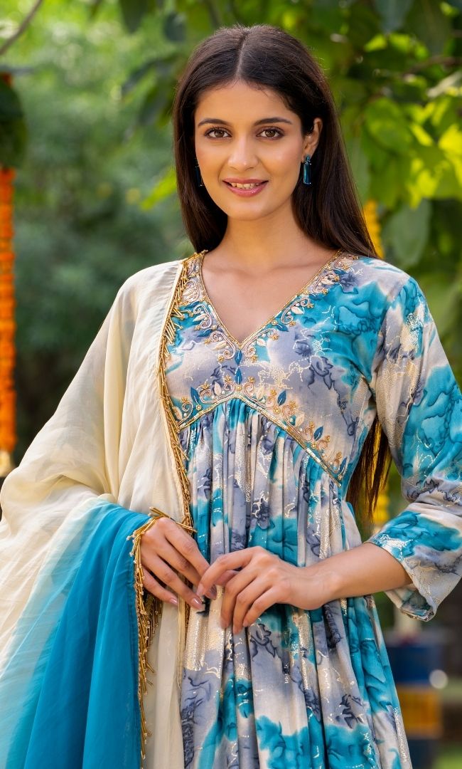 Weatherwave Turquoise Sharara Set