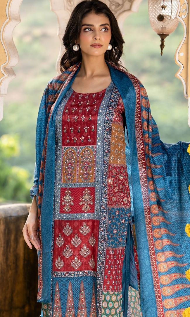 Multi Digital Print Suit Set
