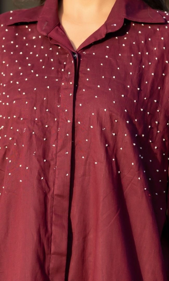 Maroon Pearl Co-ord Set