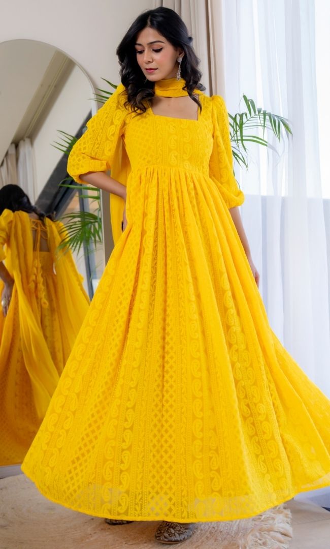 Noor-E-Yellow Anarkali