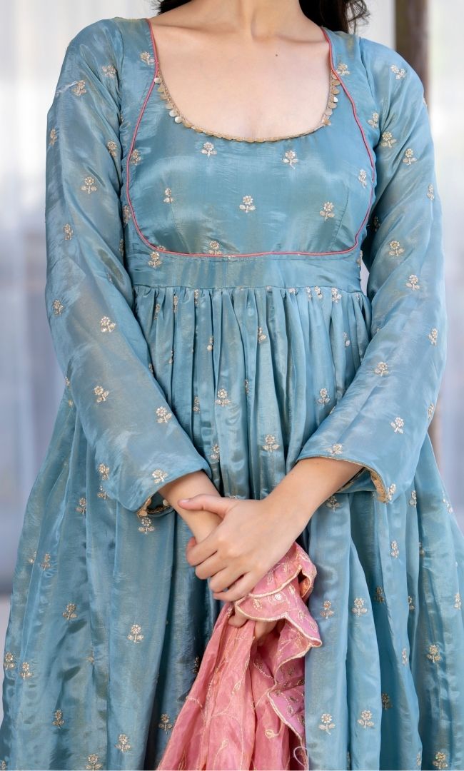 Dahar Aqua Anarkali Set