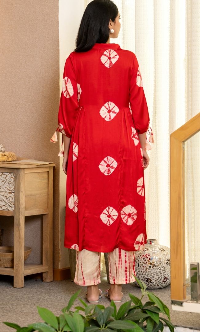 Cherry Bloom Red Kurta Set
