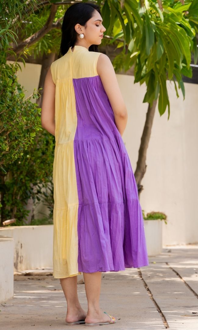 Double Tone Maxi Dress