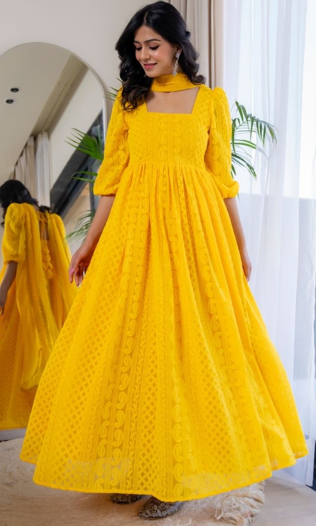 Noor-E-Yellow Anarkali