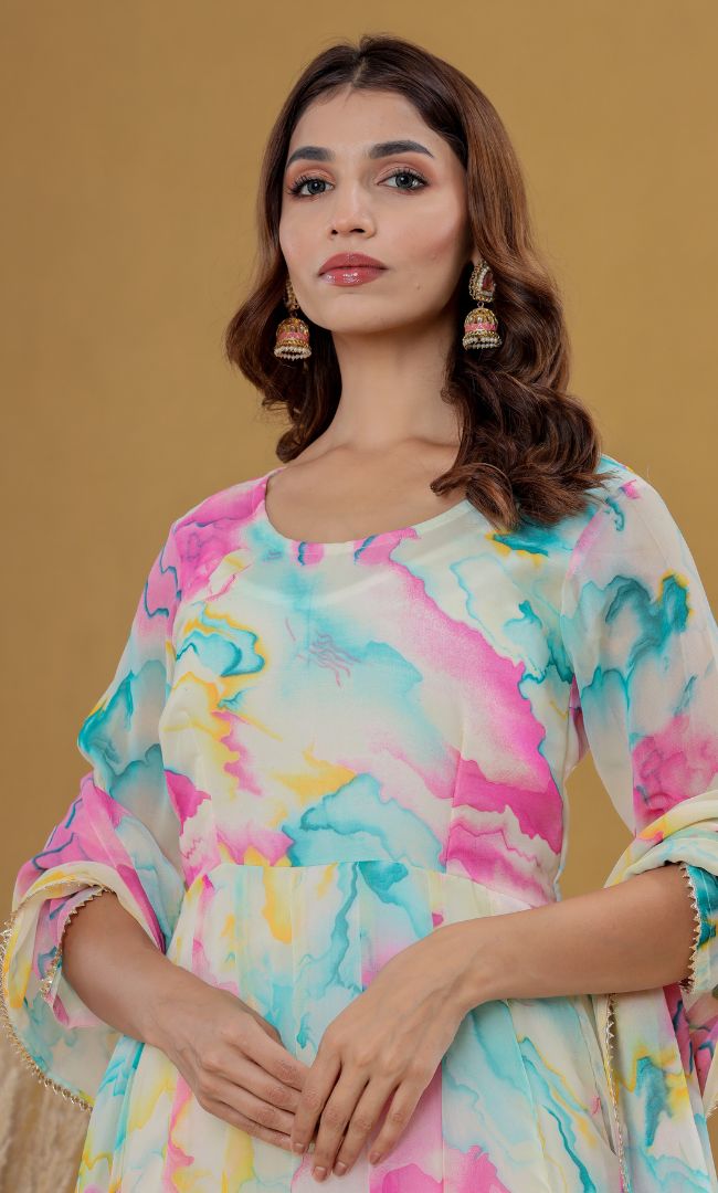 Marble Love Anarkali Set
