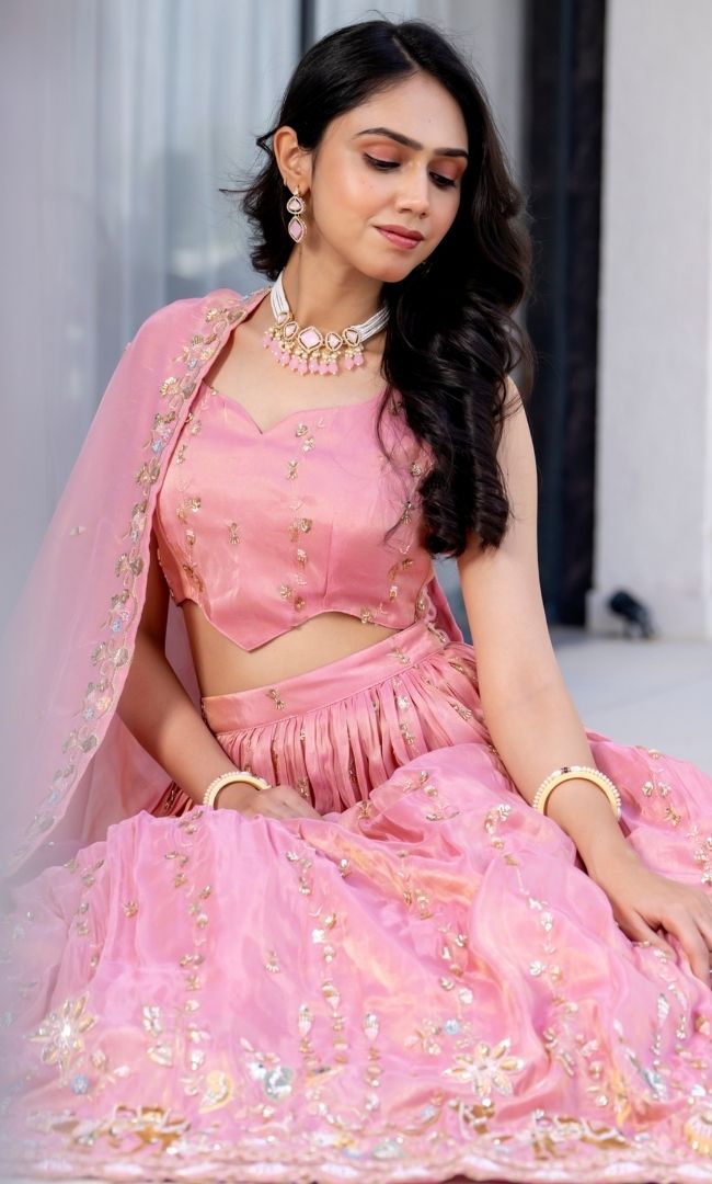 Ruhaani Pink Lehenga Set