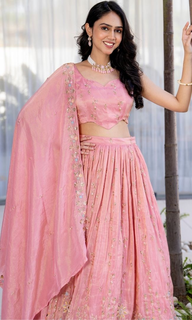 Ruhaani Pink Lehenga Set