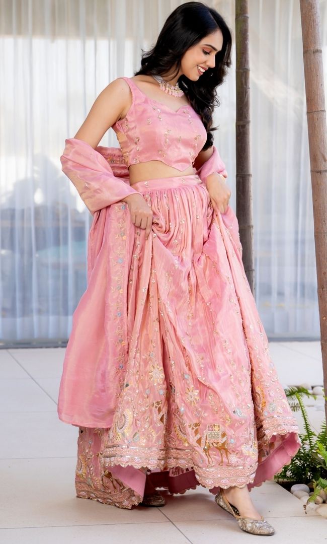 Ruhaani Pink Lehenga Set