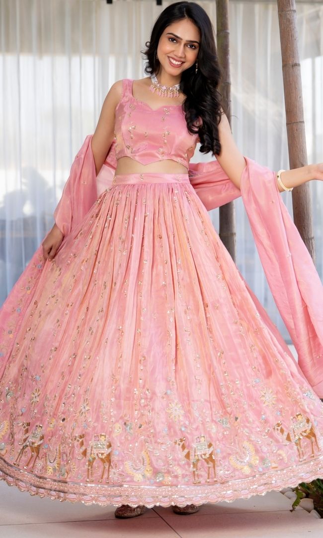 Ruhaani Pink Lehenga Set