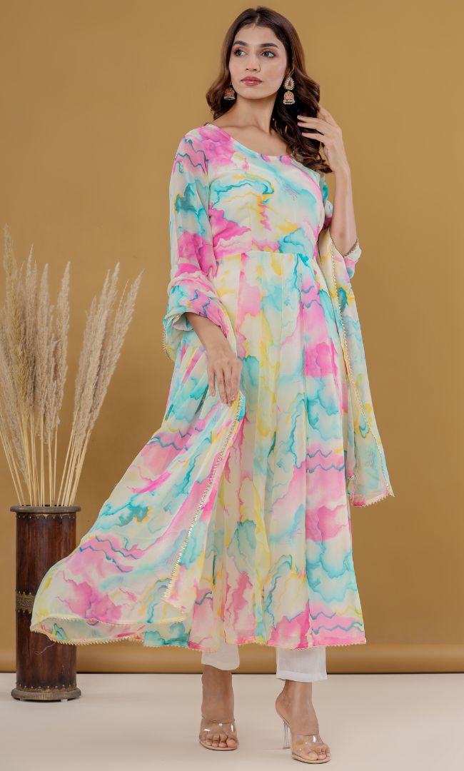 Marble Love Anarkali Set