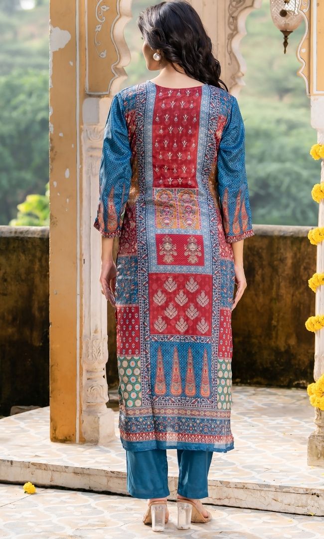Multi Digital Print Suit Set