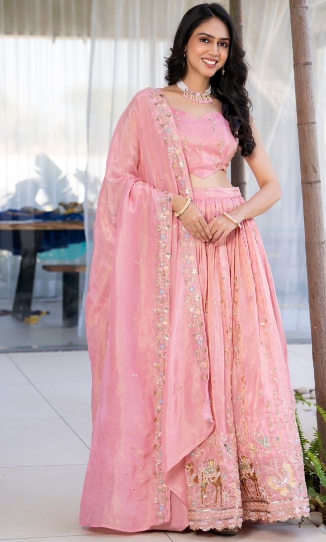 Ruhaani Pink Lehenga Set
