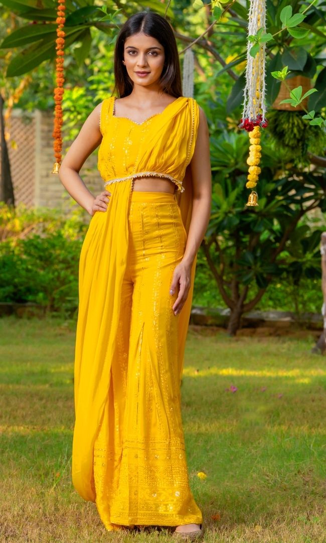 Canary Yellow Ethnic Dress