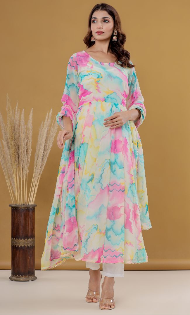Marble Love Anarkali Set