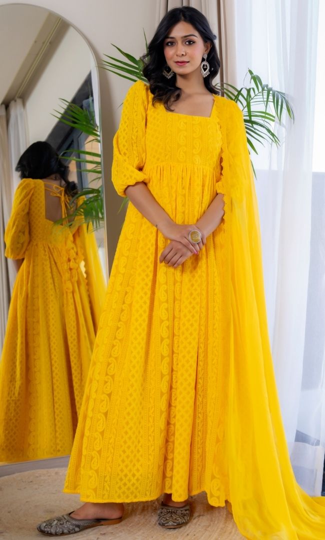 Noor-E-Yellow Anarkali