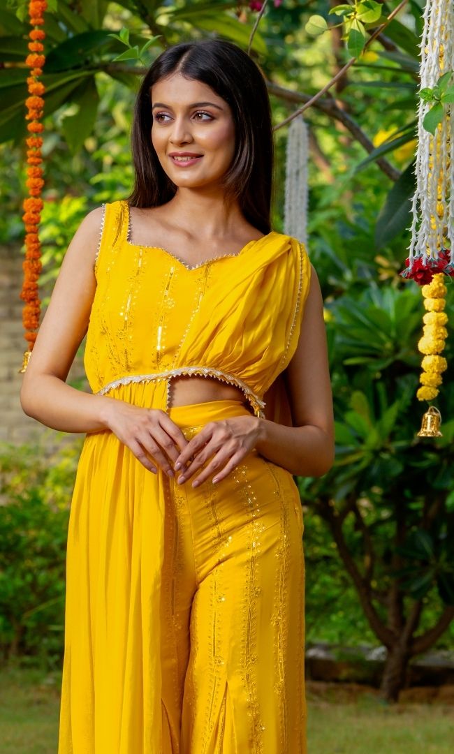 Canary Yellow Ethnic Dress