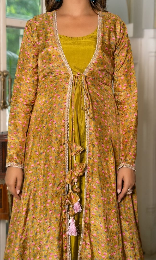Orlina Green Anarkali Set