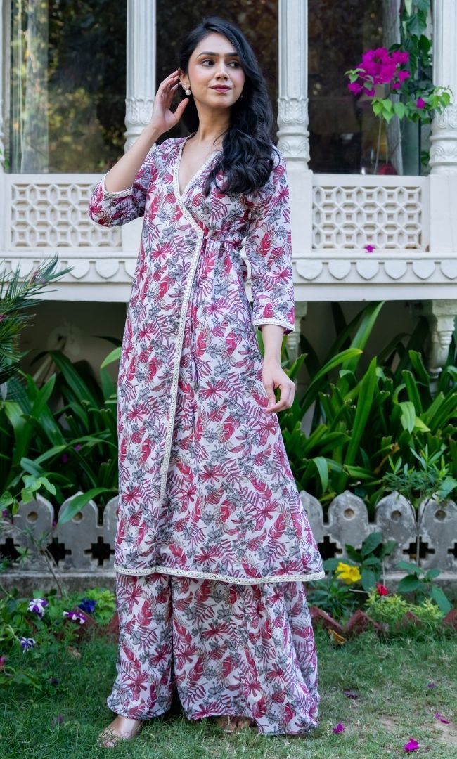 Nafeesha Angrakha Sharara Set